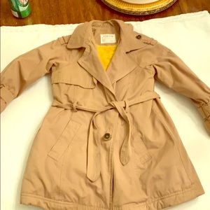 Trench Coat with faux fur lining
